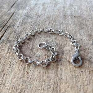 4 INCHES Rhodium Plated Chain Extender, Necklace Chain Extension - 5mm thick